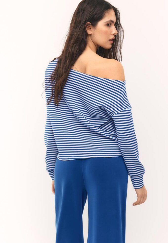 Soft-Touch-sweatshirt med bare skuldre