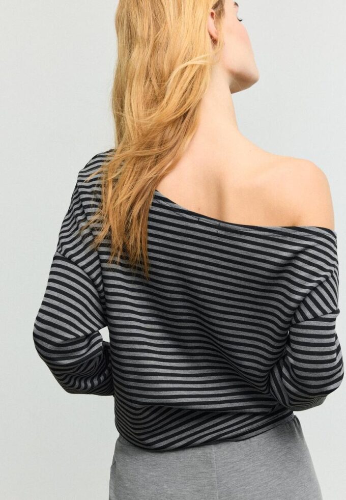 Soft-Touch-sweatshirt med bare skuldre