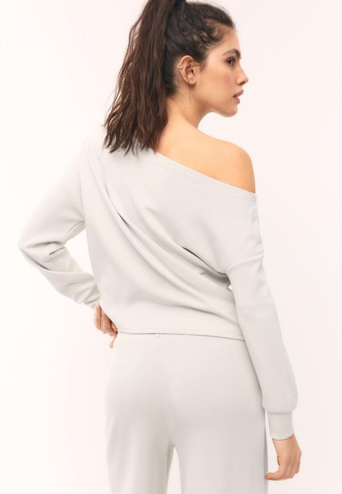 Soft-Touch-sweatshirt med bare skuldre