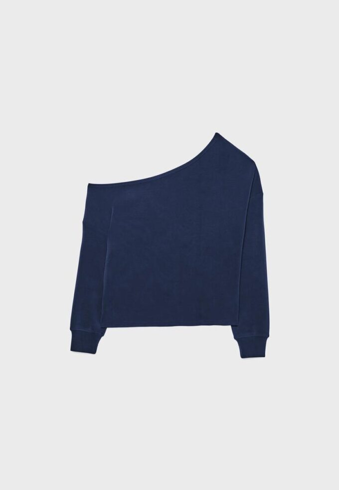 Soft-Touch-sweatshirt med bare skuldre