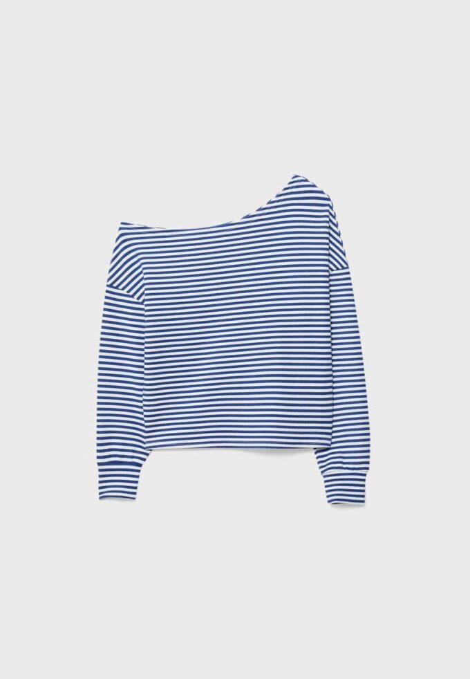 Soft-Touch-sweatshirt med bare skuldre