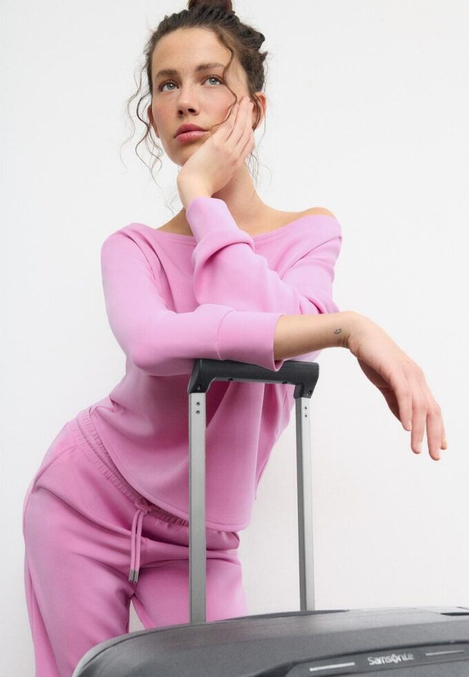 Soft-Touch-sweatshirt med bare skuldre