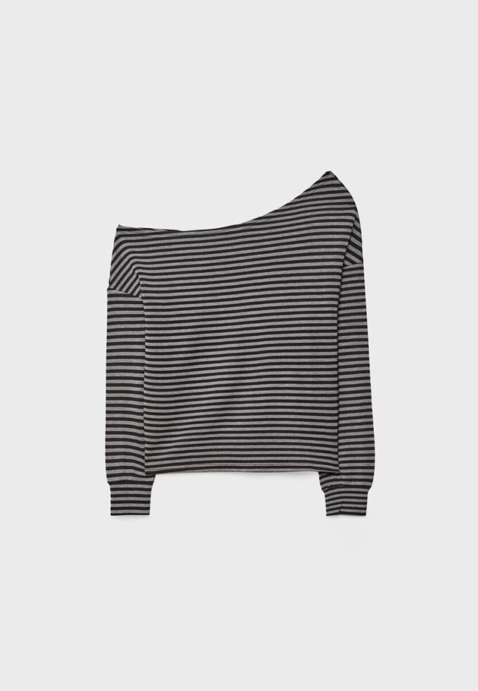 Soft-Touch-sweatshirt med bare skuldre