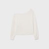Soft-Touch-sweatshirt med bare skuldre