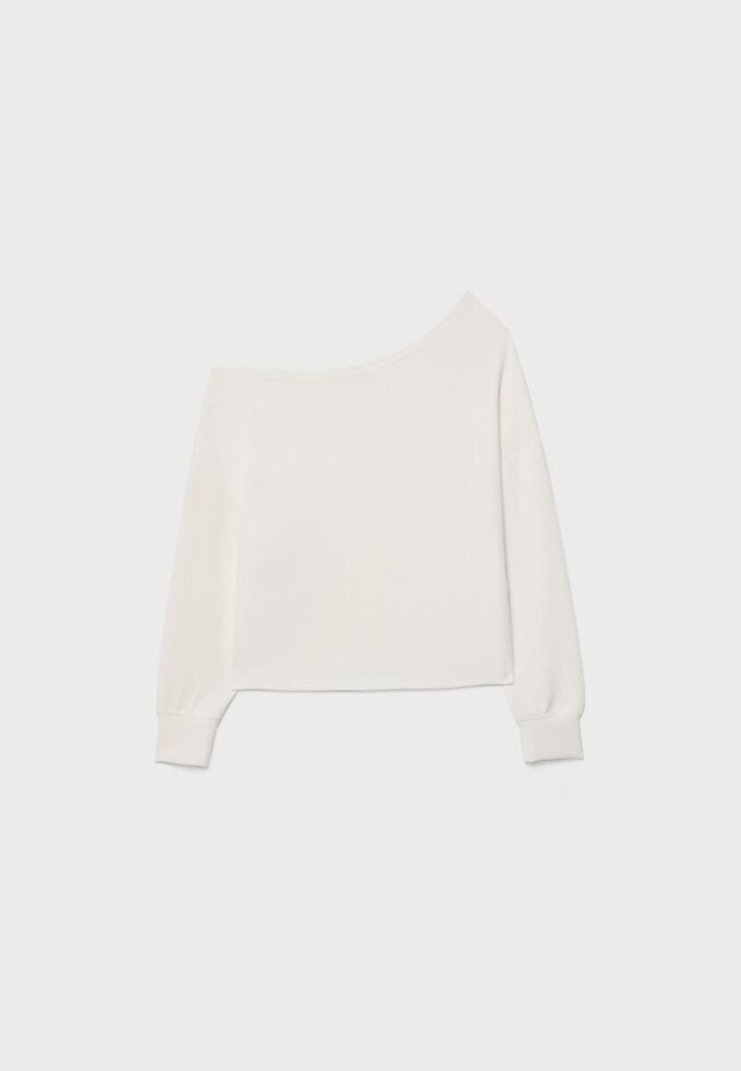 Soft-Touch-sweatshirt med bare skuldre