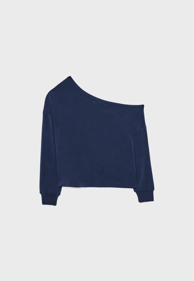 Soft-Touch-sweatshirt med bare skuldre