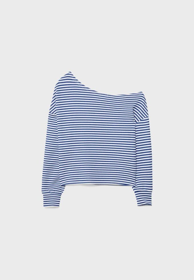 Soft-Touch-sweatshirt med bare skuldre