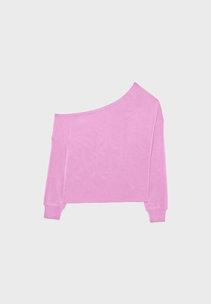 Soft-Touch-sweatshirt med bare skuldre