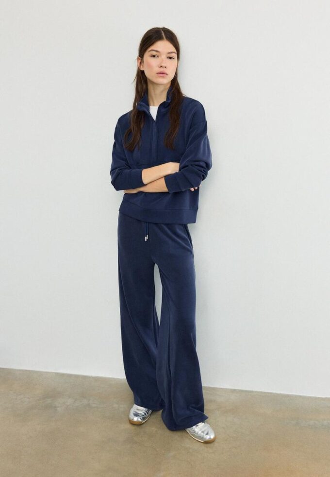 Soft-Touch-Sweatshirt med glidelås