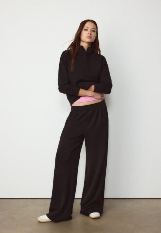 Soft-Touch-Sweatshirt med glidelås