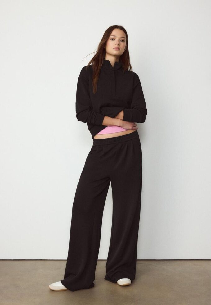 Soft-Touch-Sweatshirt med glidelås