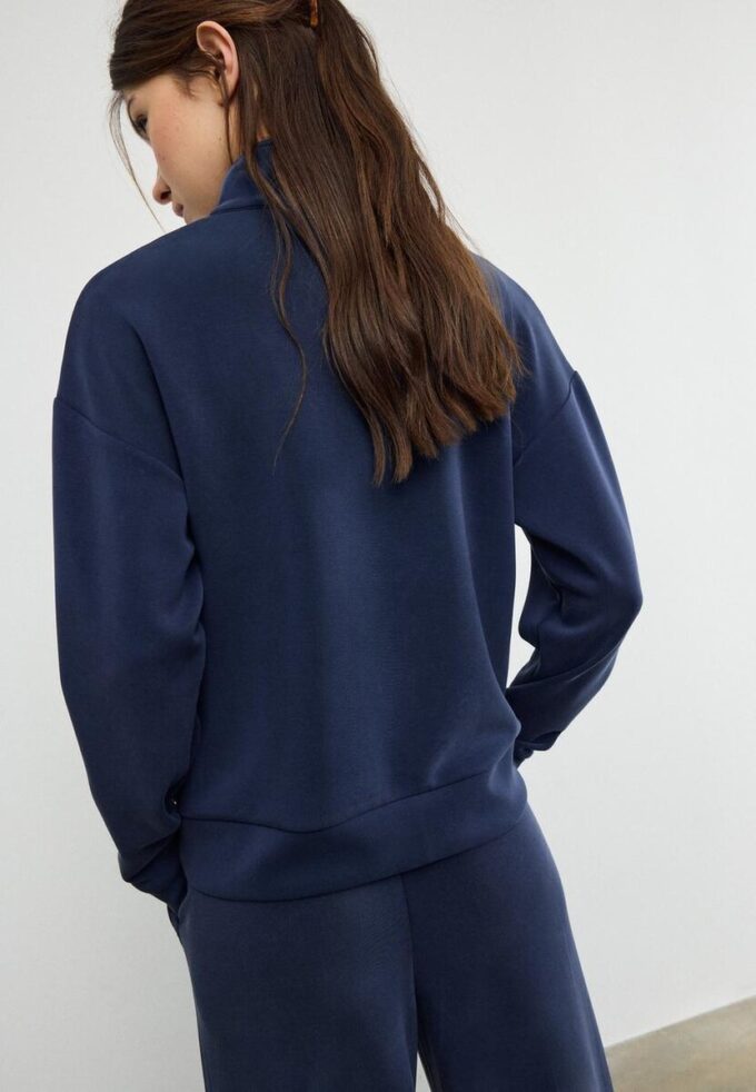 Soft-Touch-Sweatshirt med glidelås