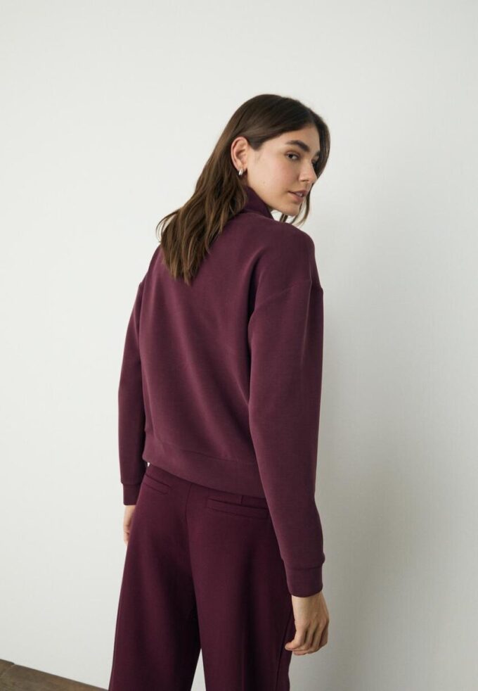 Soft-Touch-Sweatshirt med glidelås