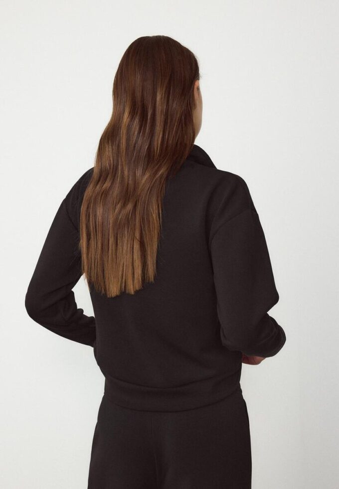 Soft-Touch-Sweatshirt med glidelås