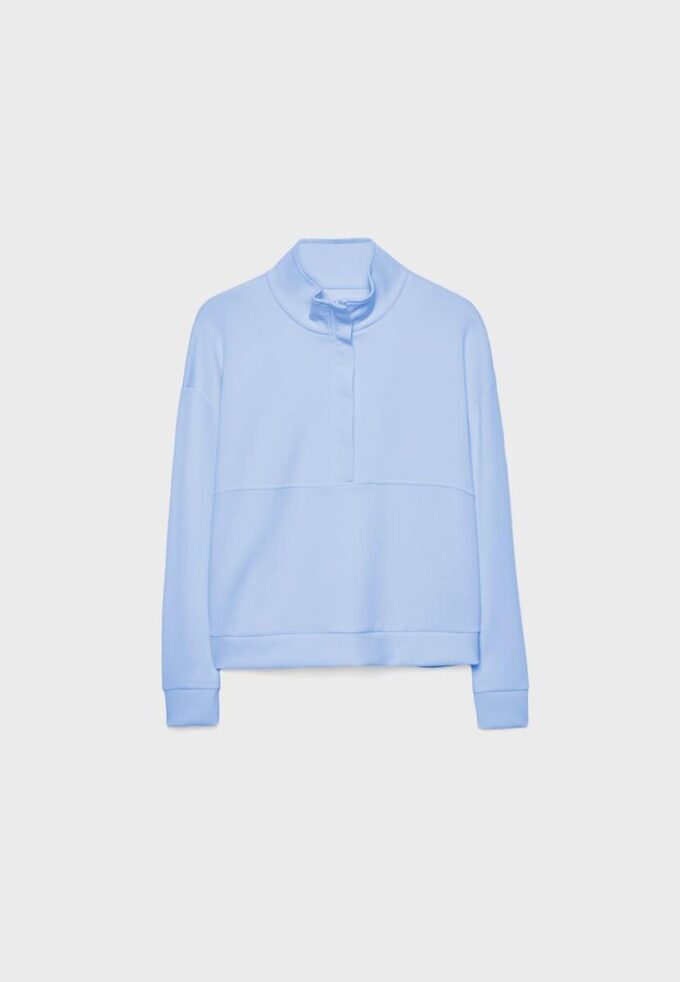 Soft-Touch-Sweatshirt med glidelås