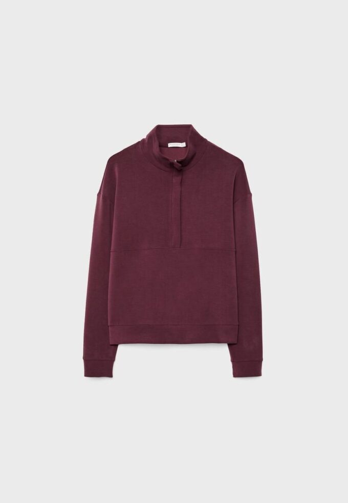 Soft-Touch-Sweatshirt med glidelås
