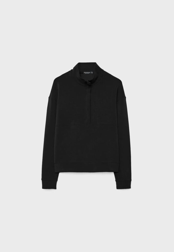 Soft-Touch-Sweatshirt med glidelås