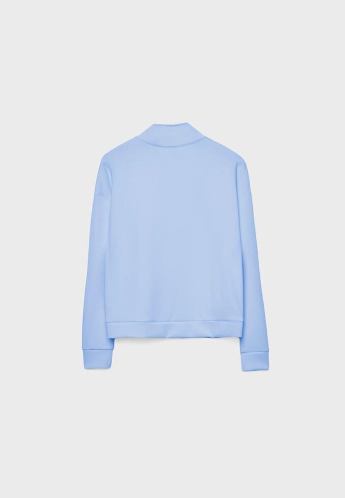 Soft-Touch-Sweatshirt med glidelås