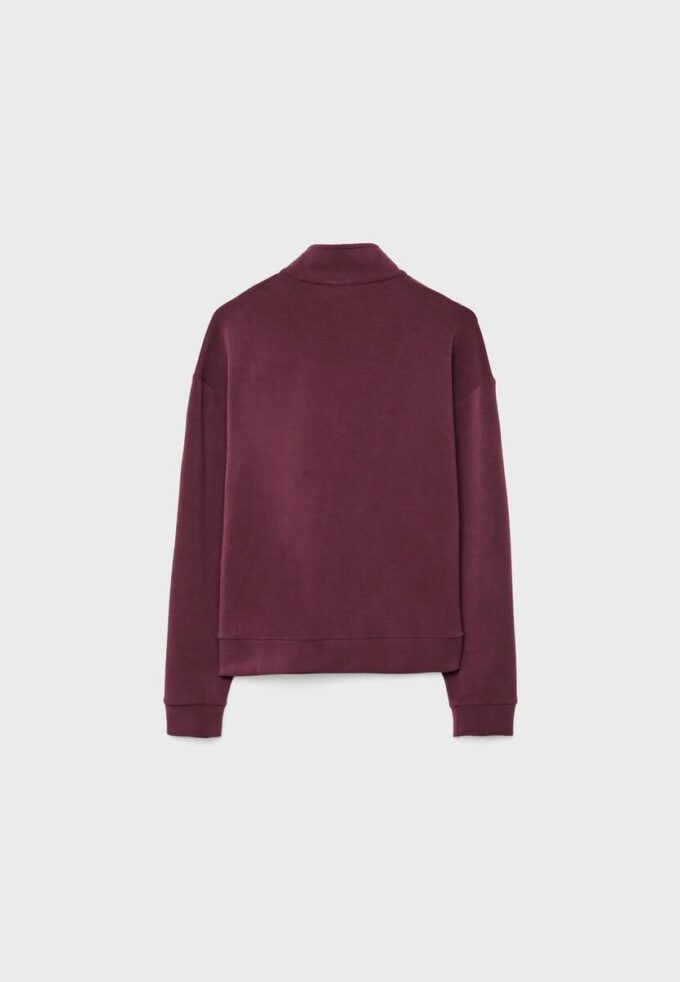 Soft-Touch-Sweatshirt med glidelås