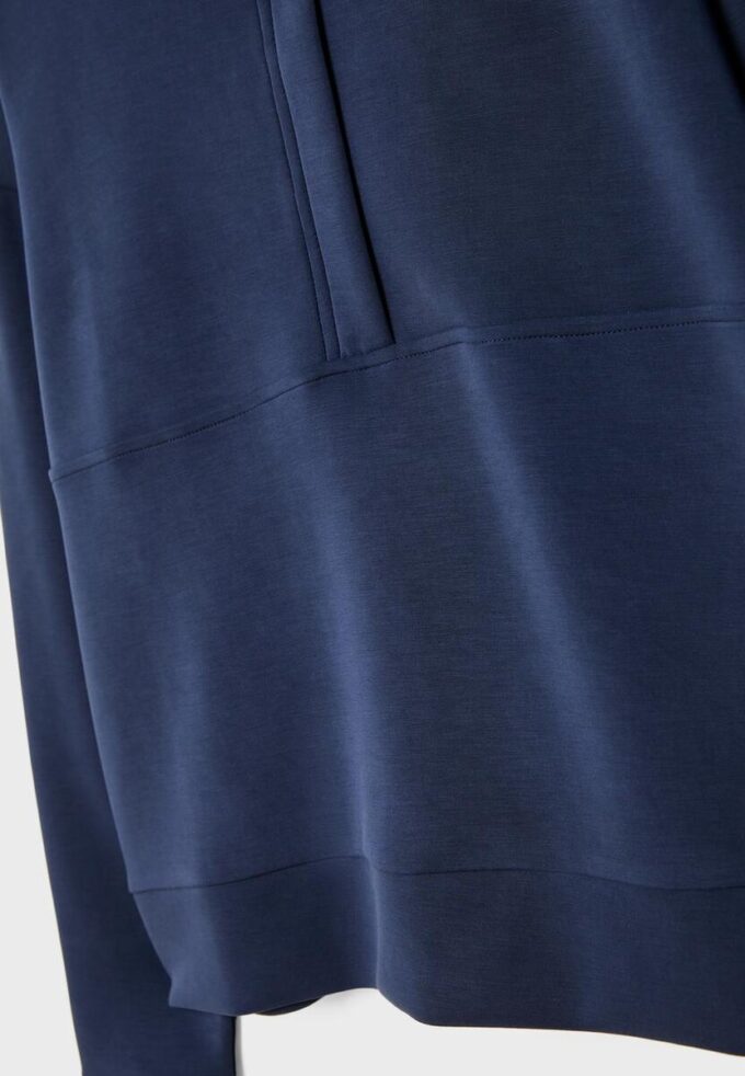 Soft-Touch-Sweatshirt med glidelås