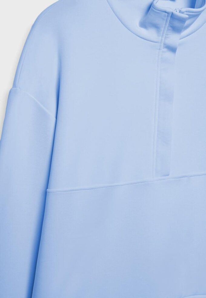 Soft-Touch-Sweatshirt med glidelås