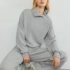 Soft-Touch-Sweatshirt med glidelås i siden