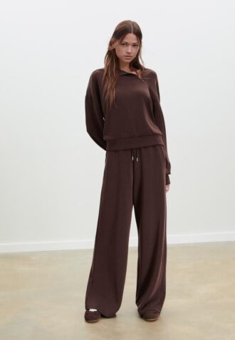 Soft-Touch-Sweatshirt med glidelås i siden