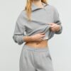 Soft-Touch-Sweatshirt med glidelås i siden