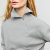 Soft-Touch-Sweatshirt med glidelås i siden