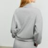 Soft-Touch-Sweatshirt med glidelås i siden