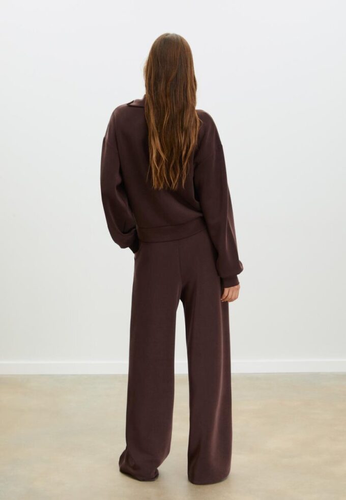 Soft-Touch-Sweatshirt med glidelås i siden