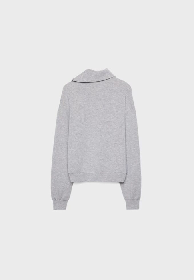 Soft-Touch-Sweatshirt med glidelås i siden
