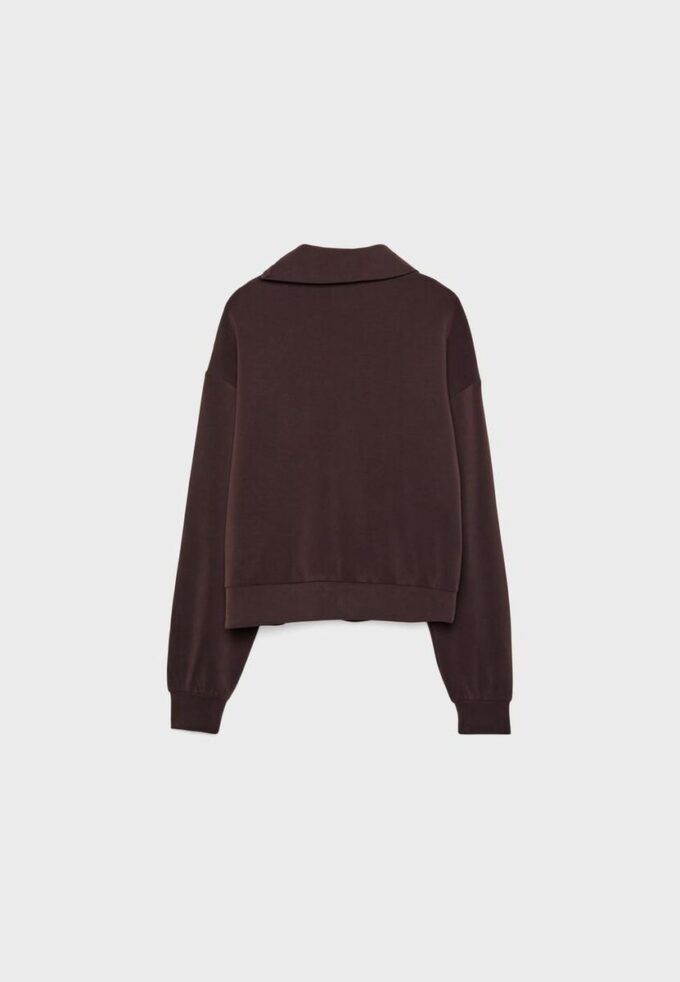 Soft-Touch-Sweatshirt med glidelås i siden