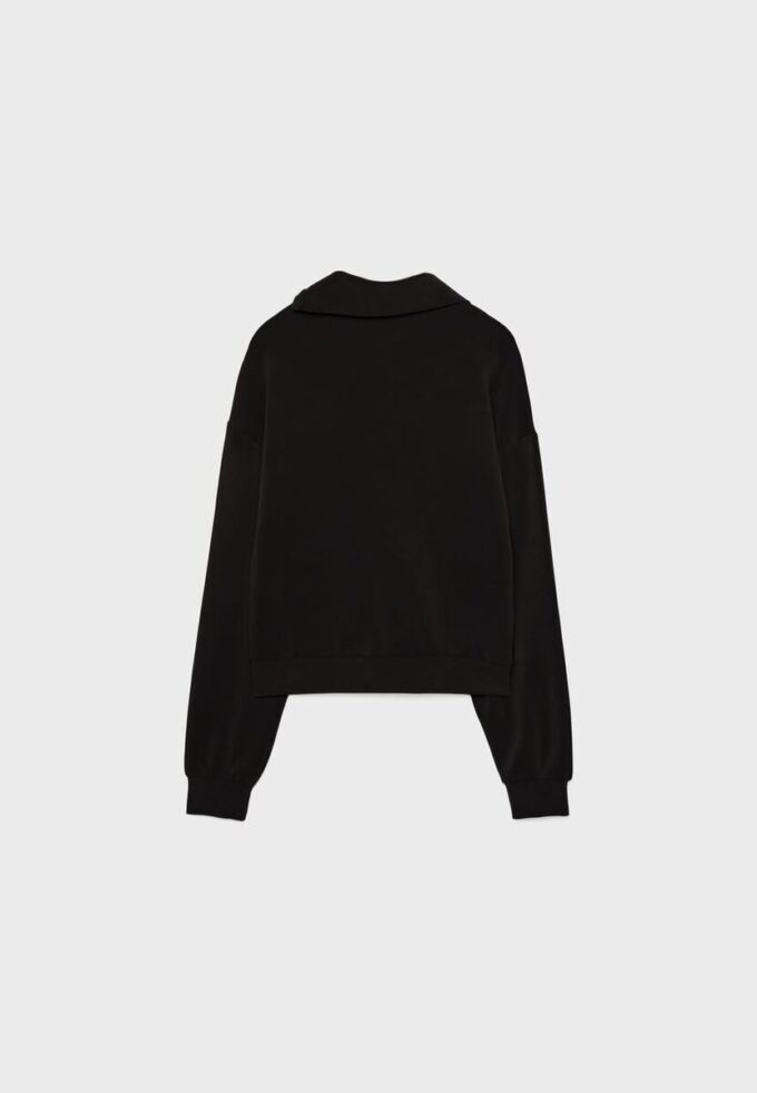 Soft-Touch-Sweatshirt med glidelås i siden