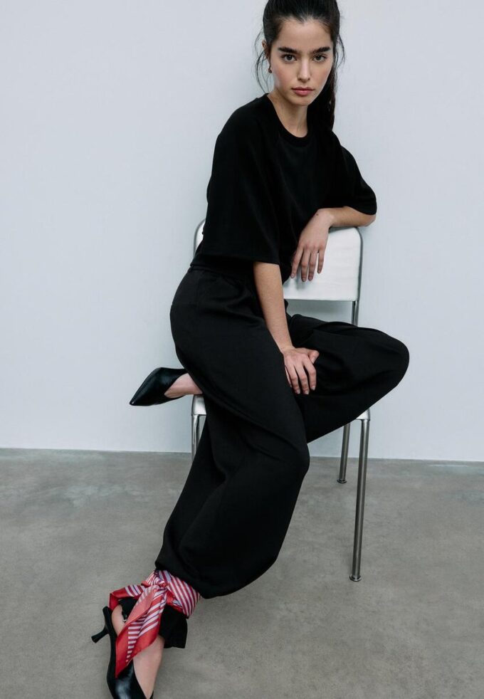 Soft-Touch T-skjorte med korte ermer