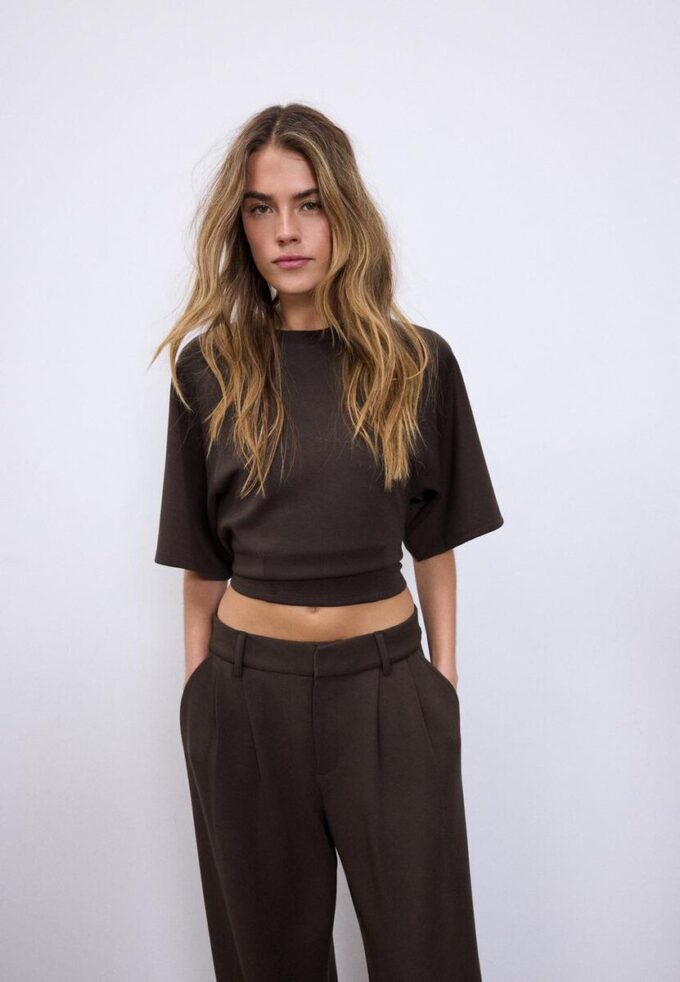 Soft-Touch T-skjorte med korte ermer