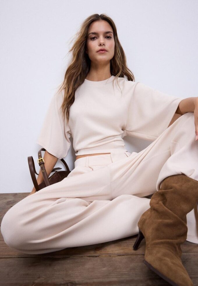 Soft-Touch T-skjorte med korte ermer