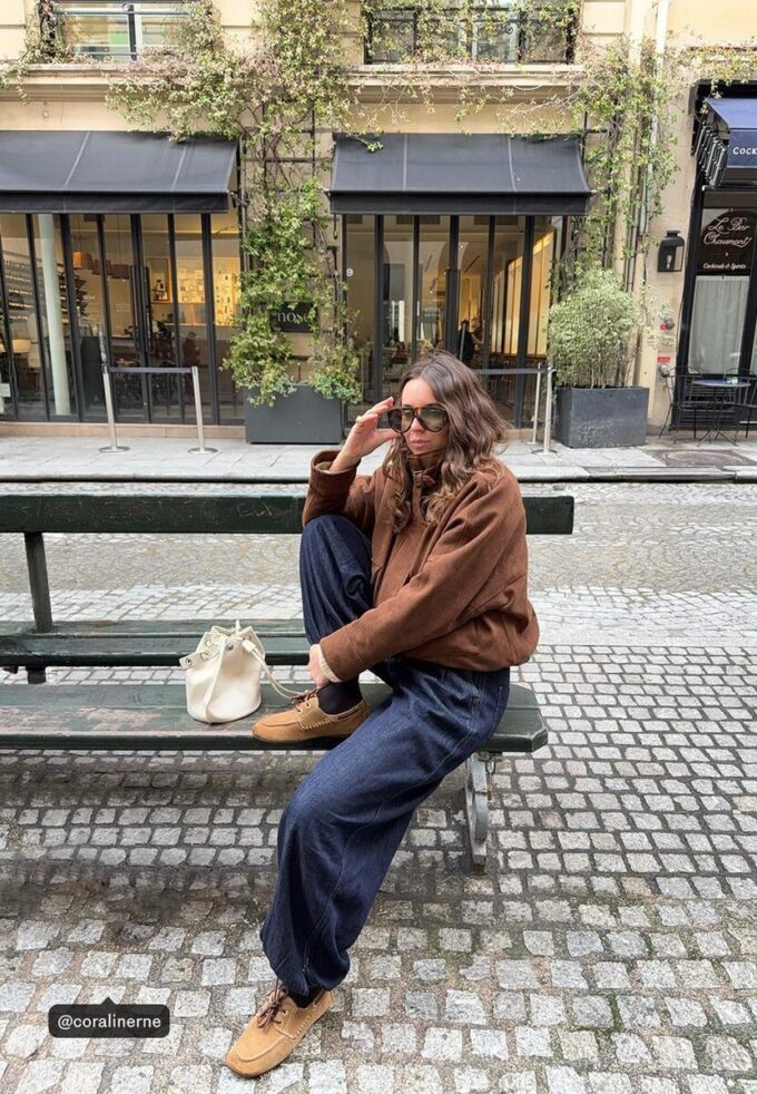 Stiv bøtteveske med øyeletter