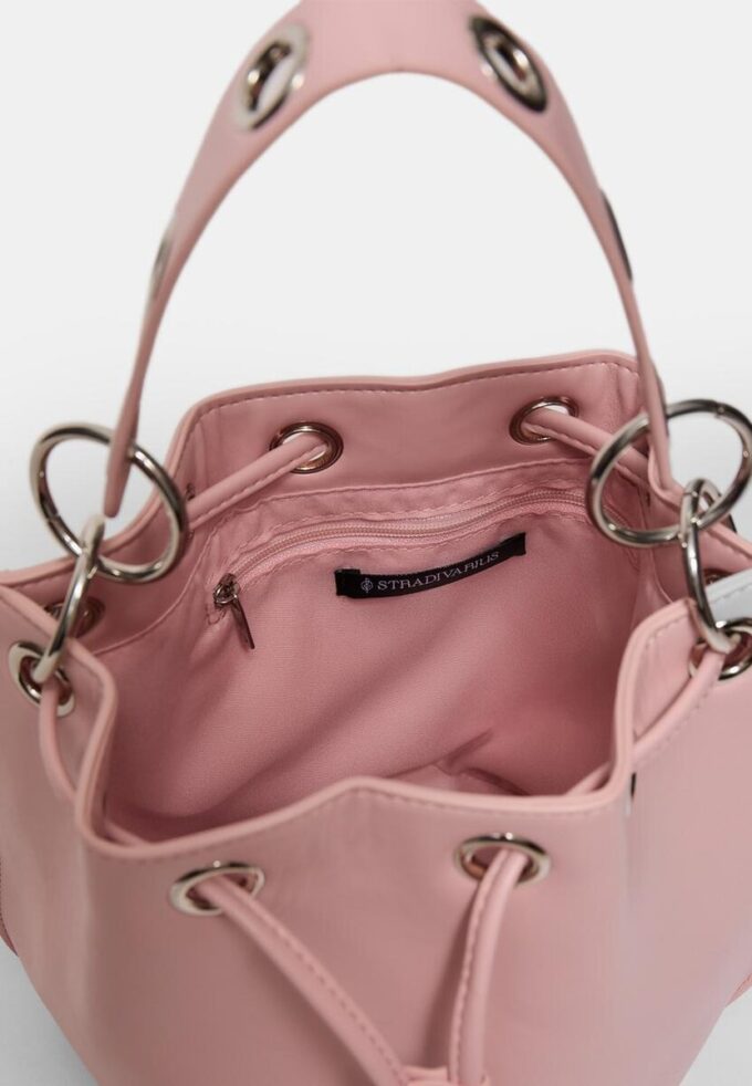 Stiv bøtteveske med øyeletter