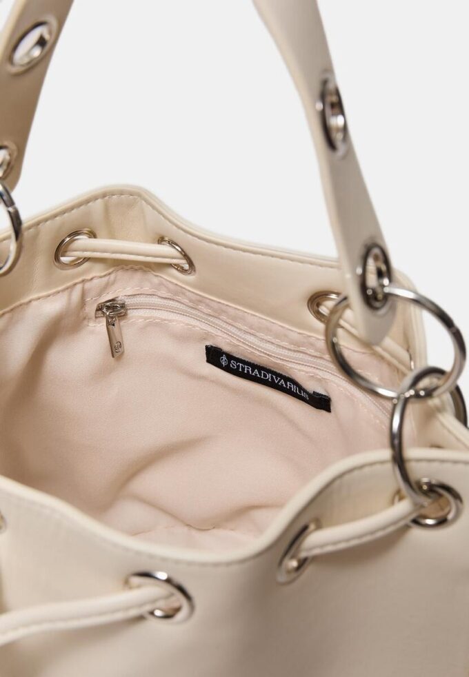 Stiv bøtteveske med øyeletter