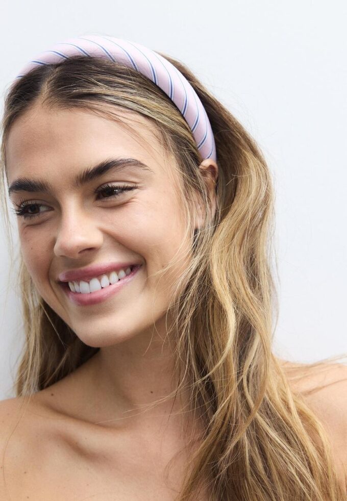 Stivt stripete hårbånd