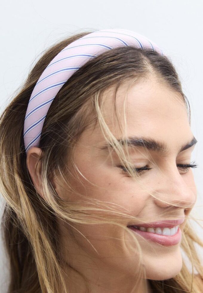 Stivt stripete hårbånd