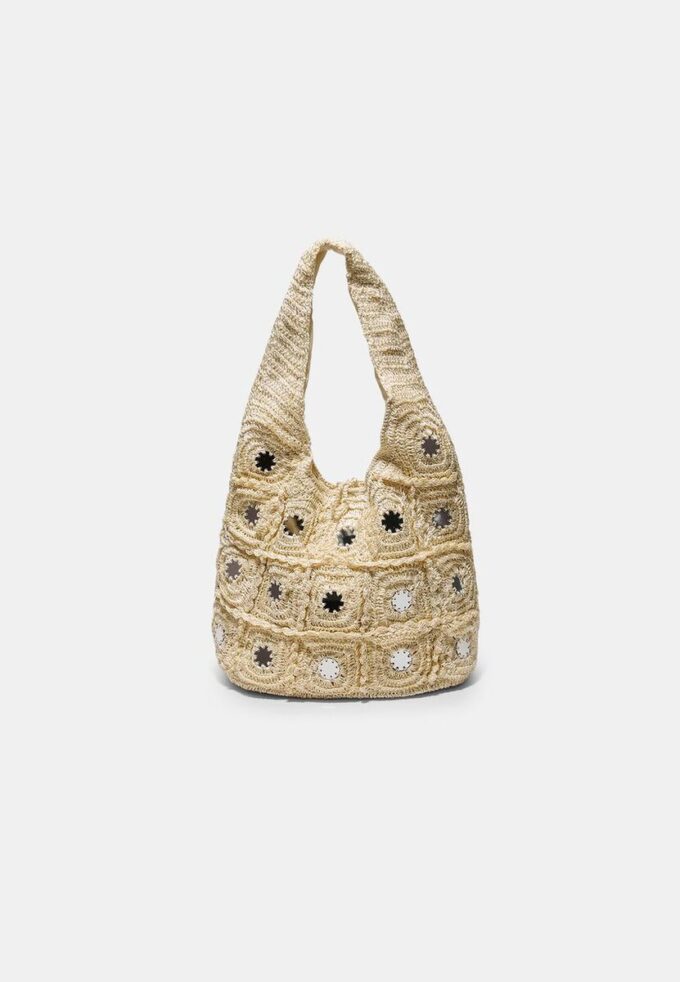 Stor skulderveske med speil