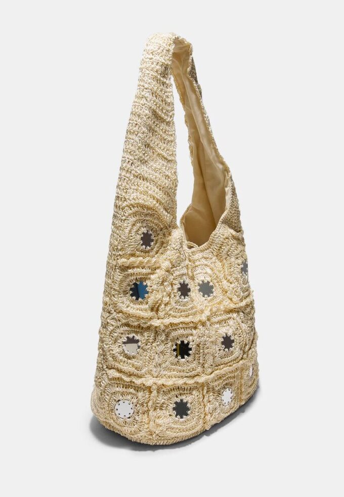 Stor skulderveske med speil