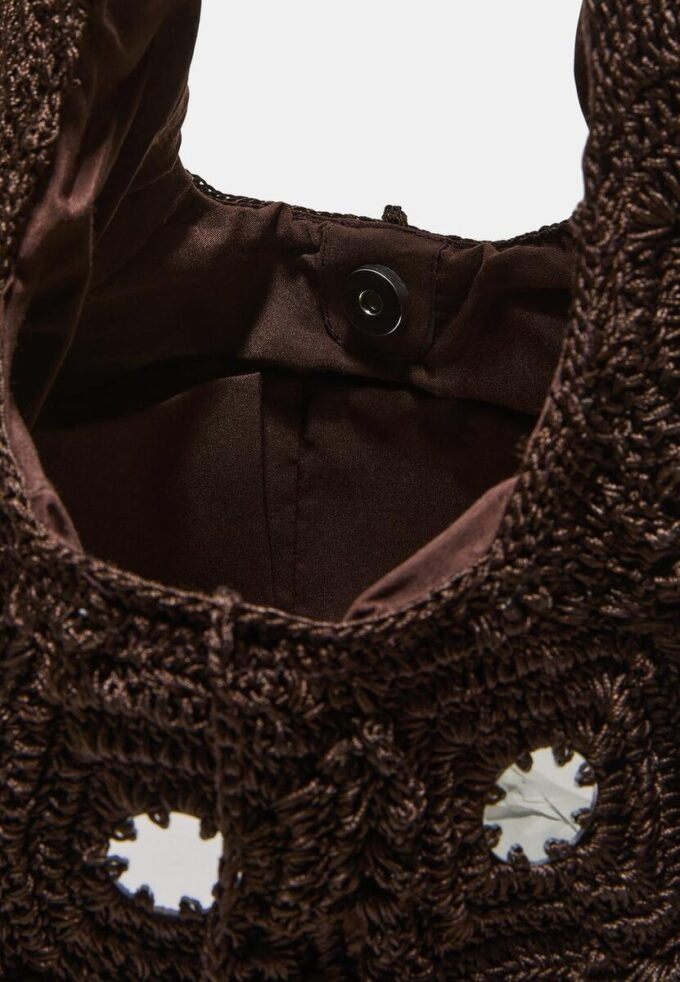 Stor skulderveske med speil