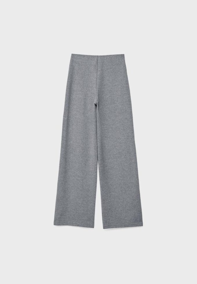 Strikkede bukser med sømdetaljer