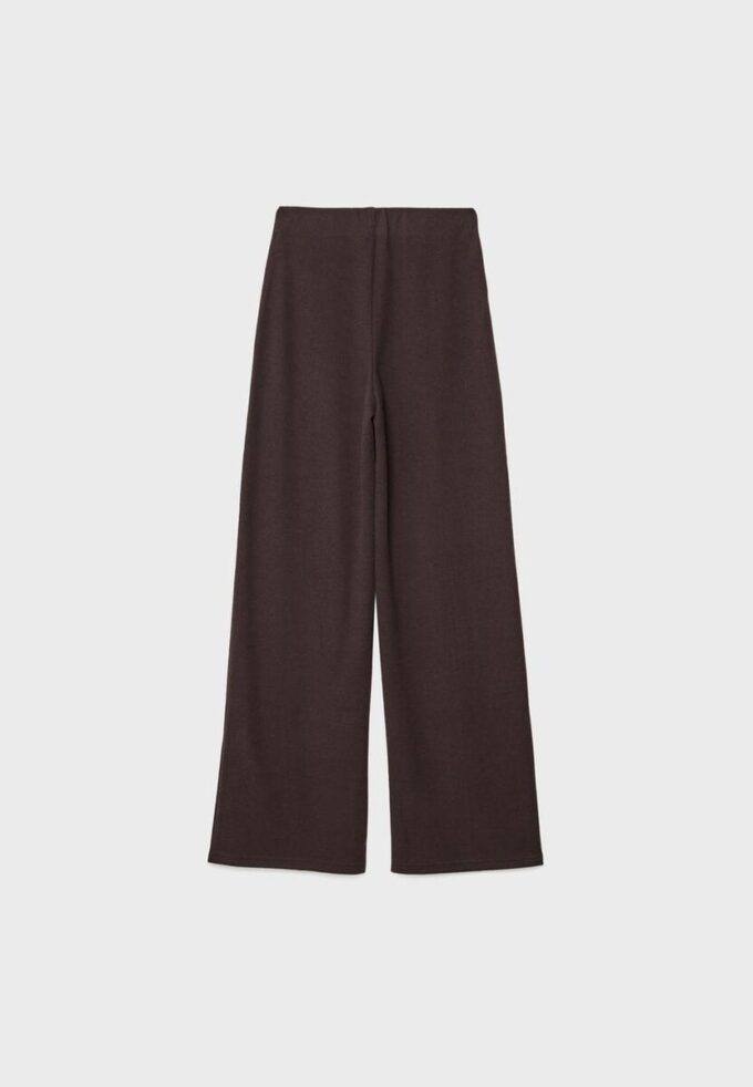 Strikkede bukser med sømdetaljer