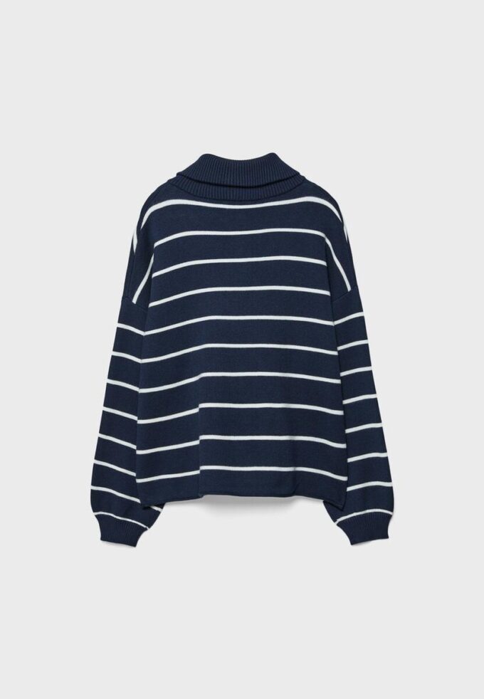 Strikkegenser med glidelås