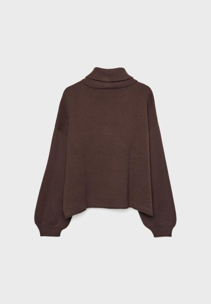 Strikkegenser med glidelås