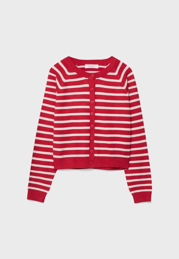 Strikkegenser med knapper og raglanermer